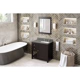 Astoria Transitional 36" Espresso Right Offset Sink Vanity, Boulder Cultured Marble Top | VKITAST36ESBOR