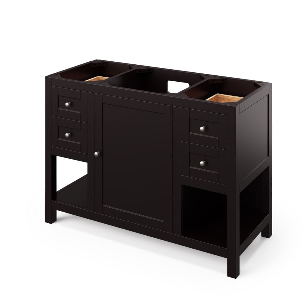 Astoria Transitional 48" Espresso Vanity, Black Granite Top | VKITAST48ESBGR