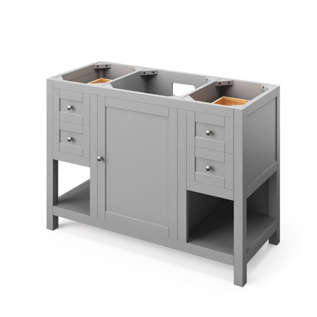 Astoria Transitional 48" Grey Vanity, Boulder Cultured Marble Top | VKITAST48GRBOR