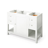 Astoria Transitional 48" White Vanity, Boulder Cultured Marble Top | VKITAST48WHBOR