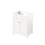 Chatham 30" White Single Vanity, Steel Grey Cultured Marble Top | VKITCHA30WHSGR