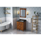 Chatham Traditional 30" Chocolate Single Vanity, Black Granite Top | VKITCHA30CHBGR