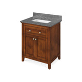 Chatham Traditional 30" Chocolate Single Vanity, Boulder Cultured Marble Top | VKITCHA30CHBOR