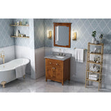 Chatham Traditional 30" Chocolate Single Vanity, Steel Grey Cultured Marble | VKITCHA30CHSGR