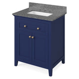 Chatham Traditional 30" Hale Blue Single Sink Vanity, Boulder Cultured Marble Top | VKITCHA30BLBOR