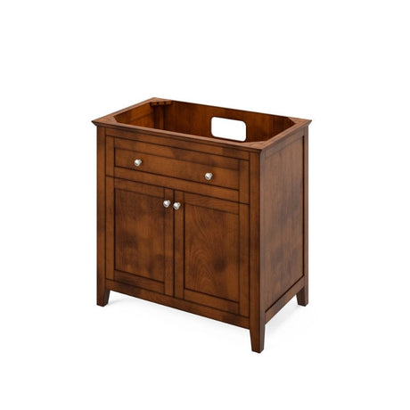 Chatham Traditional 36" Chocolate Single Sink Vanity, Boulder Cultured Marble Top | VKITCHA36CHBOR