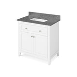 Chatham Traditional 36" White Single Sink Vanity, Boulder Cultured Marble Top | VKITCHA36WHBOR