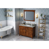 Chatham Transitional 48" Chocolate Single Vanity, Steel Grey Cultured Marble Top | VKITCHA48CHSGR