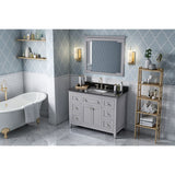 Chatham Traditional 48" Grey Single Vanity, Black Granite Top | VKITCHA48GRBGR