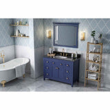 Chatham Traditional 48" Hale Blue Single Vanity, Black Granite Top | VKITCHA48BLBGR