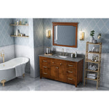 Chatham Traditional 60" Chocolate Vanity, Boulder Cultured Marble Top | VKITCHA60SCHBOR