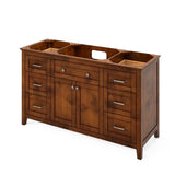 Chatham Traditional 60" Chocolate Vanity, Boulder Cultured Marble Top | VKITCHA60SCHBOR