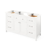 Chatham Traditional 60" White Vanity, Boulder Cultured Marble Top | VKITCHA60SWHBOR