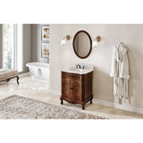 Clairemont Nutmeg Traditional 30" Oval Sink Vanity, White Carrara Marble Top| VKITCLA30NUWCO