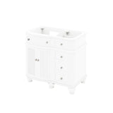 Compton Traditional White 48" Oval Sink Vanity with White Carrara Marble Top | VKITCOM48WHWCO