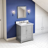 Jeffrey Alexander Addington Contemporary 30" Grey Single Sink Vanity