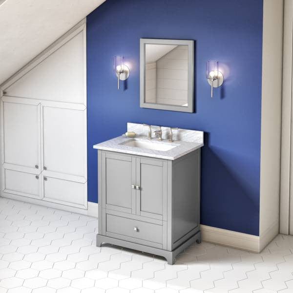 Jeffrey Alexander Addington Contemporary 30" Grey Single Sink Vanity