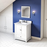 Jeffrey Alexander Addington Contemporary 30" White Single Sink Vanity