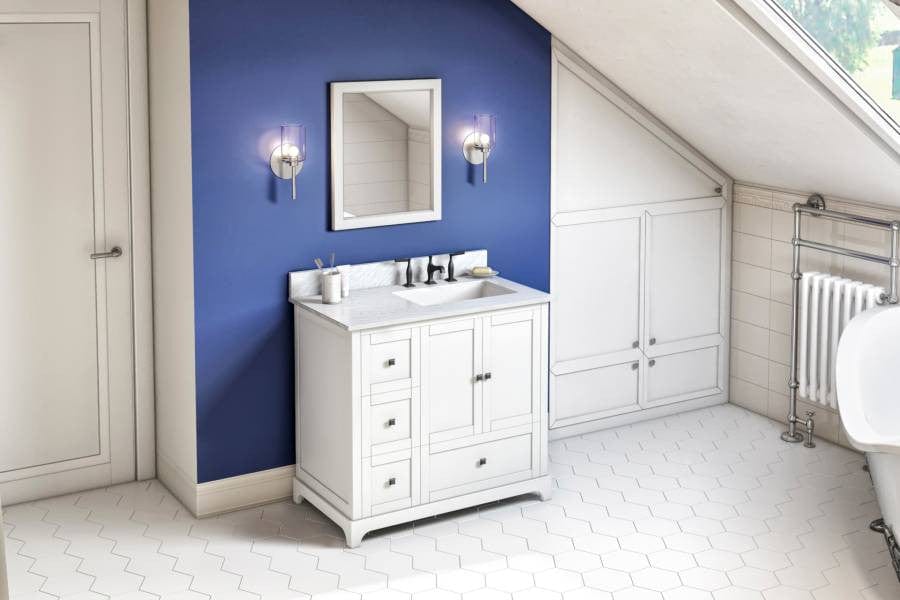 Jeffrey Alexander Addington Contemporary 36" White Single Sink Vanity