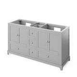 Jeffrey Alexander Addington Contemporary 60" Grey Double Sink Vanity