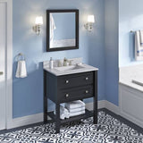 Jeffrey Alexander Adler Transitional 30" Black Single Sink Vanity