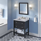 Jeffrey Alexander Adler Transitional 30" Black Single Sink Vanity