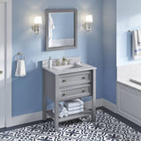 Jeffrey Alexander Adler Transitional 30" Grey Single Sink Vanity