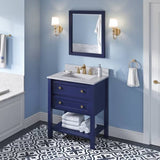 Jeffrey Alexander Adler Transitional 30" Hale Blue Single Sink Vanity