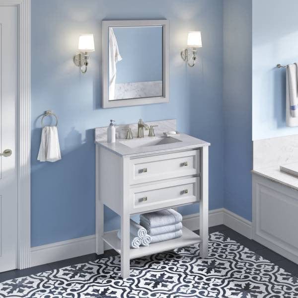 Jeffrey Alexander Adler Transitional 30" White Single Sink Vanity