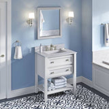 Jeffrey Alexander Adler Transitional 30" White Single Sink Vanity