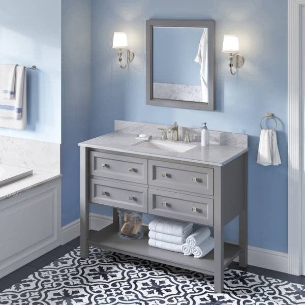 Jeffrey Alexander Adler Transitional 48" Grey Single Sink Vanity