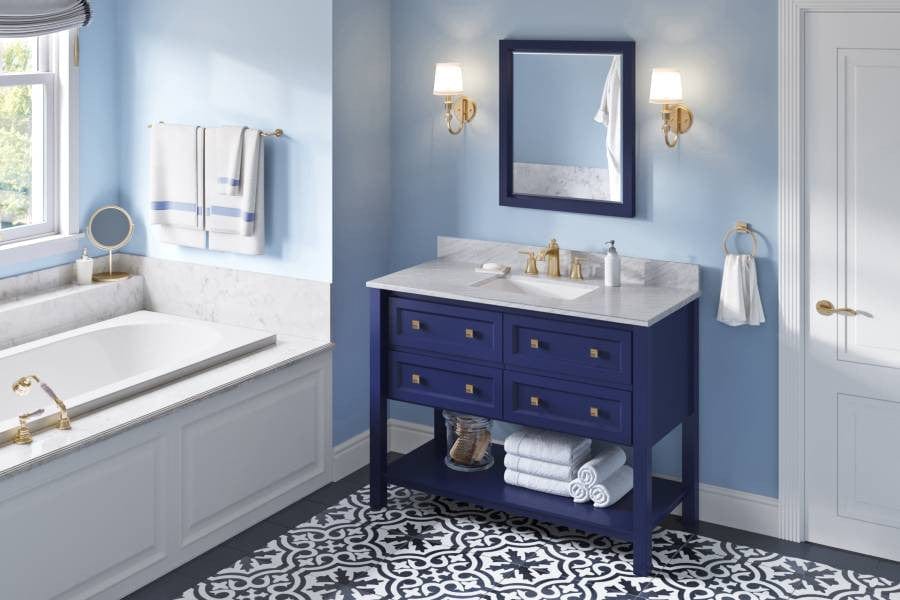 Jeffrey Alexander Adler Transitional 48" Hale Blue Single Sink Vanity