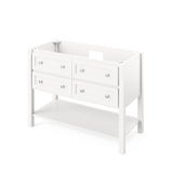 Jeffrey Alexander Adler Transitional 48" White Single Sink Vanity