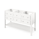 Jeffrey Alexander Adler Transitional 60" White Double Sink Vanity