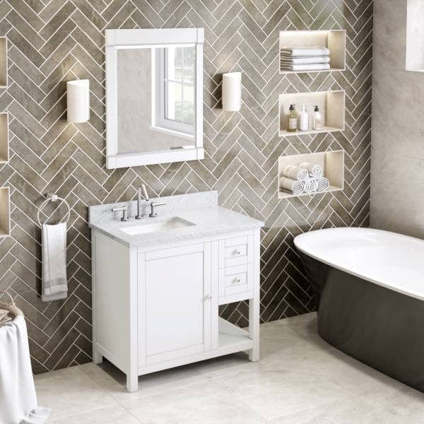 Jeffrey Alexander Astoria Transitional 36" White Single Sink Vanity