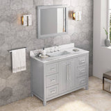 Jeffrey Alexander Cade Contemporary 48" Grey Single Undermount Sink Vanity w/ Quartz Top