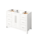 Jeffrey Alexander Cade Contemporary 48" White Single Undermount Sink Vanity w/ Quartz Top