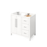 Jeffrey Alexander Cade Modern 36" White Single Sink Vanity