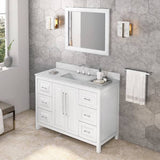 Jeffrey Alexander Cade Modern 48" White Single Sink Vanity