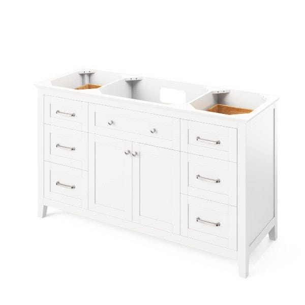 Jeffrey Alexander Chatcham Traditional 60" White Single Sink Vanity