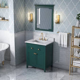 Jeffrey Alexander Chatham Contemporary 30" Forest Green Single Sink Vanity