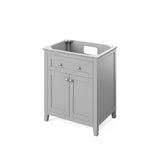 Jeffrey Alexander Chatham Contemporary 30" Grey Single Sink Vanity