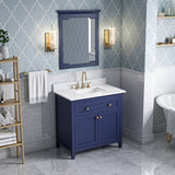 Jeffrey Alexander Chatham Contemporary 36" Hale Blue Single Sink Vanity