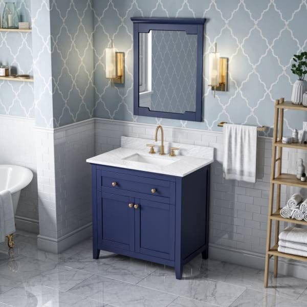 Jeffrey Alexander Chatham Contemporary 36" Hale Blue Single Sink Vanity