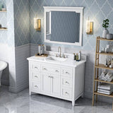 Jeffrey Alexander Chatham Contemporary 48" White Single Sink Vanity