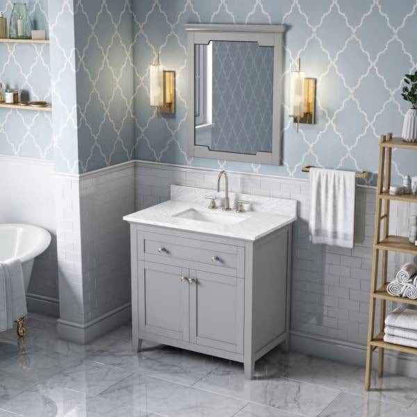 Jeffrey Alexander Chatham Traditional 36" Grey Single Sink Vanity