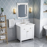 Jeffrey Alexander Chatham Traditional 36" White Single Sink Vanity