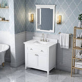 Jeffrey Alexander Chatham Traditional 36" White Single Sink Vanity