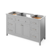 Jeffrey Alexander Chatham Traditional 60" Grey Single Sink Vanity