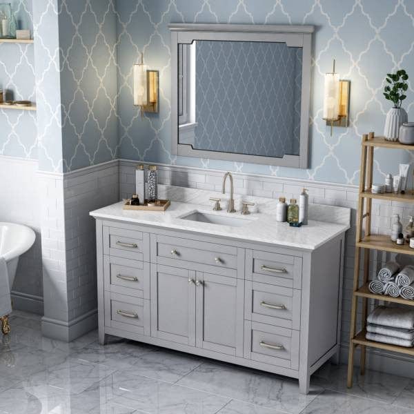 Jeffrey Alexander Chatham Traditional 60" Grey Single Sink Vanity